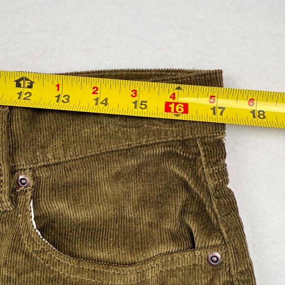 Mutual Weave Men's Olive Corduroy Relaxed Taper Stretch 5-Pocket Pants 32x34 NWT - Picture 8 of 11